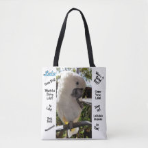Lala, el Tote Cockatoo