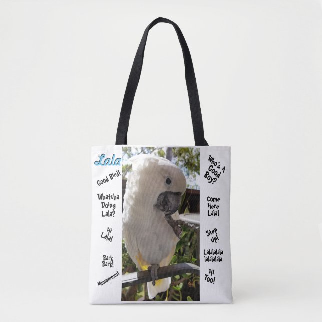 Bolso De Tela Lala, el Tote Cockatoo (Anverso)