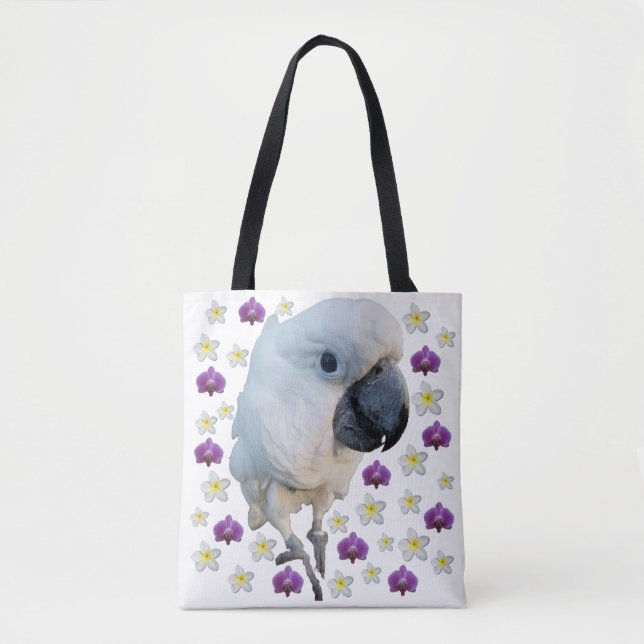 Bolso De Tela Lala el tote floral del Cockatoo (Anverso)