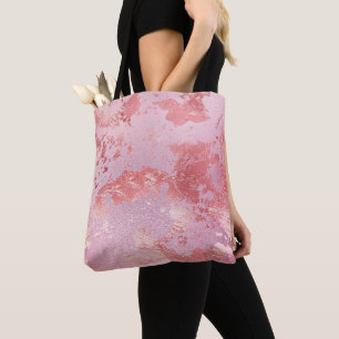 Bolso De Tela Laminado metálico rosa glamuroso brillante