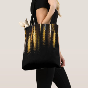 Bolso De Tela Lámparas nocturnas abstractas reflejo dorado brill