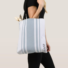 Bolso De Tela Lance Monograma de Rayas Minimalistas