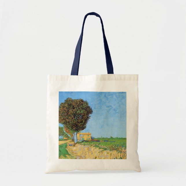 Bolso De Tela Lane Near Arles by Vincent van Gogh (Frente)