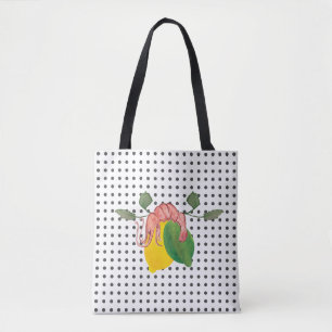Bolso De Tela Langosta Camarón Limón Lima Mariscos Acuarela