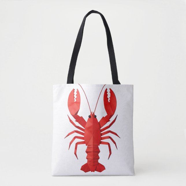 Bolso De Tela Langosta de origami (Anverso)
