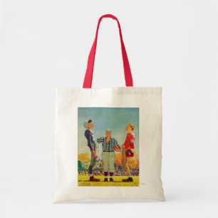 Bolso De Tela Lanzamiento de la moneda de Norman Rockwell