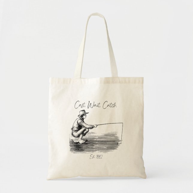 Bolso De Tela Lanzar. Esperar. Atrapar (Frente)