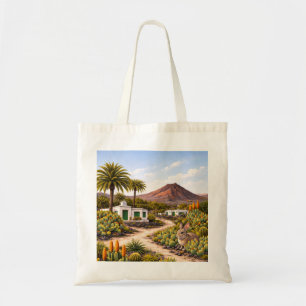Bolso De Tela Lanzarote Islas Canarias Volcán Cactus Fauna