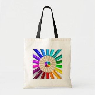 Bolso De Tela Lápices coloreados circundados