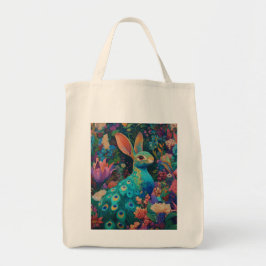 Bolso De Tela Lapin aux plumes de paon