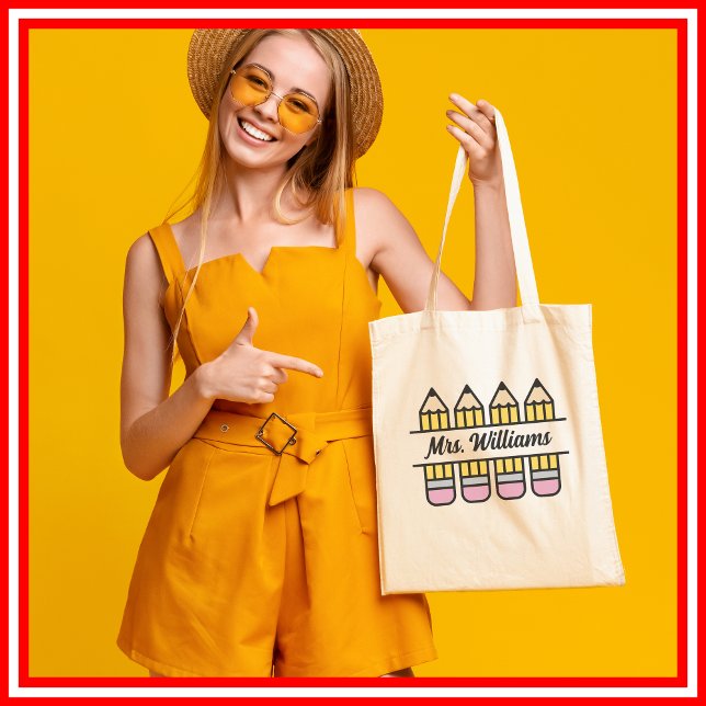 Bolso De Tela Lápiz De Maestra De Nuevo A La Apreciación Escolar (Subido por el creador)