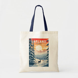 Bolso De Tela Laponia Finlandia Viaje a la Vintage