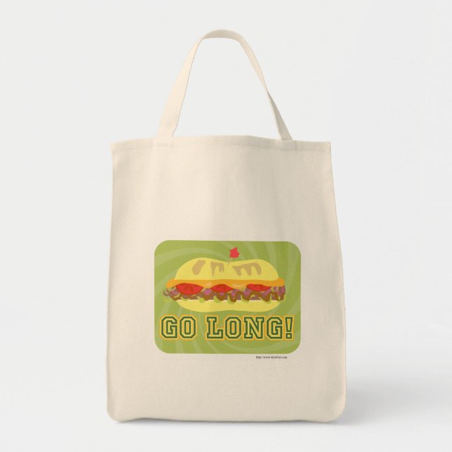 Bolso De Tela Larga duración del sándwich Personalizado de comid (Frente)