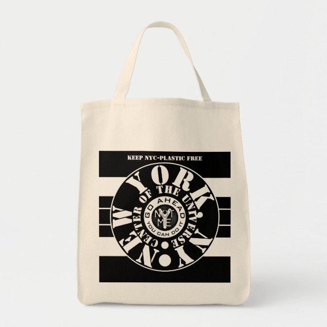 Bolso De Tela LARRYSTOTES NYCCOU 6a Tote de comestibles (Frente)