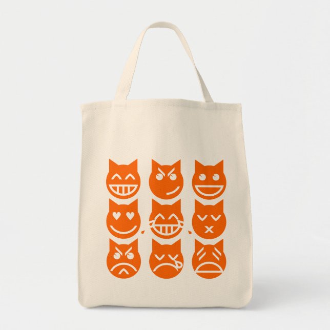 Bolso De Tela Las 9 vidas del gato de la Emoji (Frente)