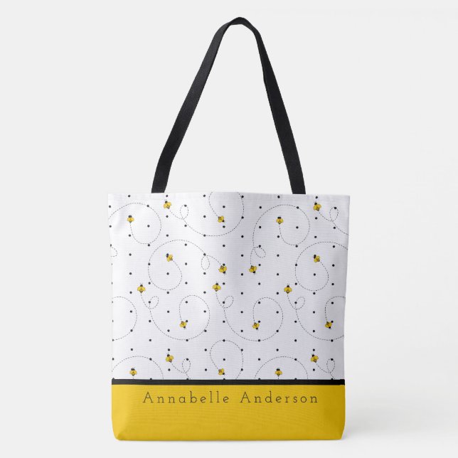 Bolso De Tela Las abejas ocupadas personalizan (Anverso)