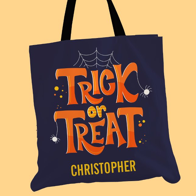 Bolso De Tela Las arañas trucadas o tratadas adoran Halloween pe (Subido por el creador)