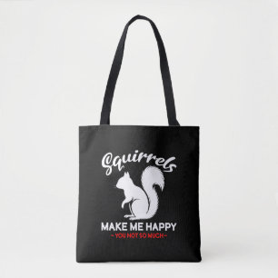 Bolso De Tela Las ardillas divertidas me hacen feliz, tú no tant