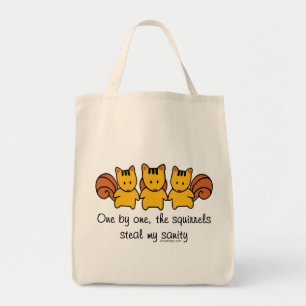 Bolso De Tela Las ardillas roban mi cordura divertida