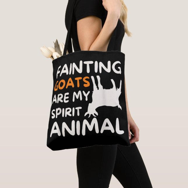 Bolso De Tela Las Cabras Desmayadas Son Mi Espíritu Animal Graci (Detalle)