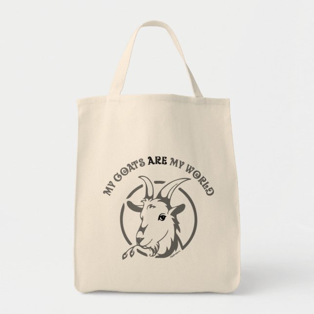 Bolso De Tela LAS CABRAS SON MI MUNDO | por TotallyGoatally™ (Frente)