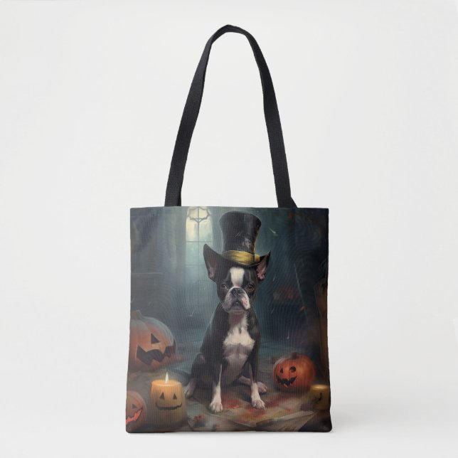 Bolso De Tela Las calabazas de la tragedia de Halloween en Bosto (Anverso)