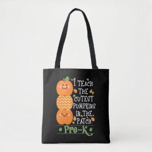 Bolso De Tela Las Calabazas En Parche Del Profesor De Halloween
