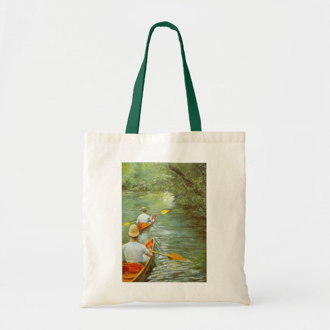 Bolso De Tela Las canoas, personajes de Gustave Caillebotte (Frente)