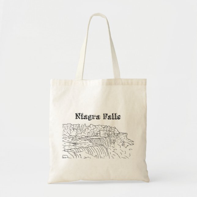 Bolso De Tela Las cataratas del Niágara Vacaciones Dibujo Viajes (Frente)
