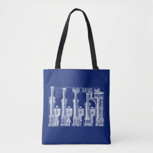 Bolso De Tela Las cinco clases de arquitectura, 1725