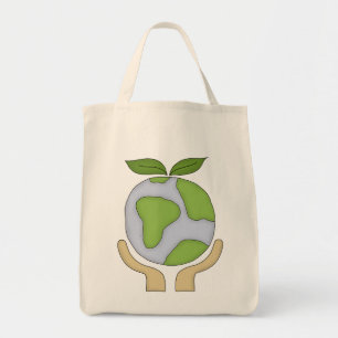 Bolso De Tela Las compras orgánicas Tote-Van ambiente verde