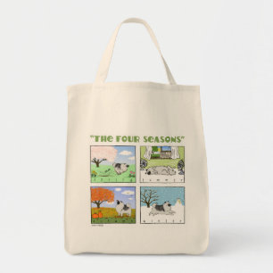 Bolso De Tela Las cuatro estaciones de un Keeshond