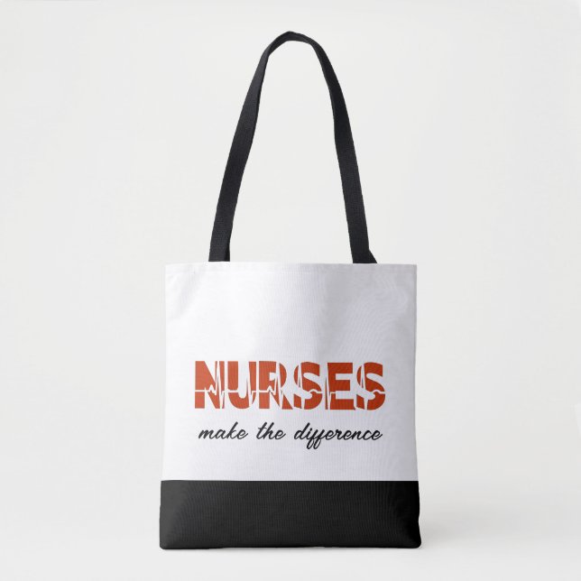 Bolso De Tela Las Enfermeras Hacen La Diferencia (Anverso)