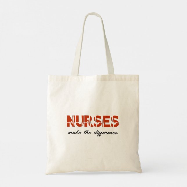 Bolso De Tela Las Enfermeras Hacen La Diferencia Tote Presupuest (Reverso)
