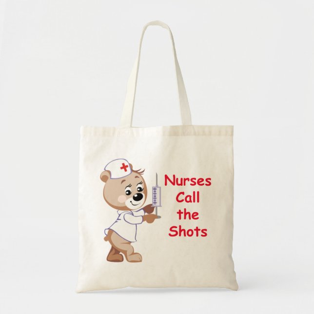 Bolso De Tela Las enfermeras llaman los tiros - oso de la (Frente)
