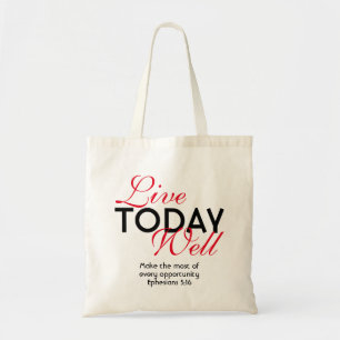 Bolso De Tela Las escrituras motivacionales VIVEN HOY BIEN hesia