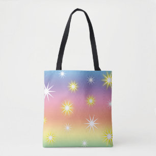Bolso De Tela Las estrellas brillan en este Pastel Multicolor