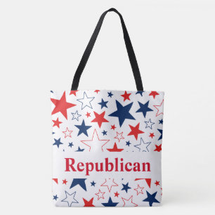 Bolso De Tela Las Estrellas Patrióticas Republicanas Tote Bag