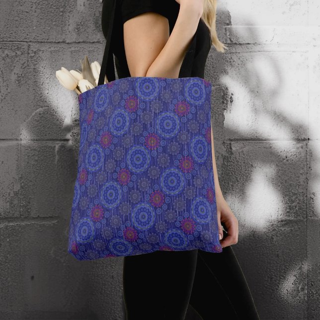 Bolso De Tela Las fibras de dispersión de lluvia floral de Berry (Subido por el creador)