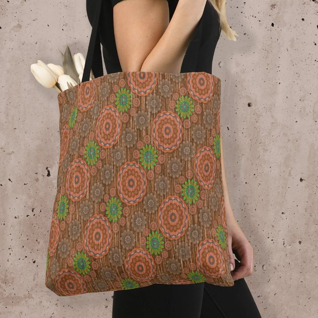 Bolso De Tela Las fibras Naranjas de dispersión de lluvia floral (Subido por el creador)
