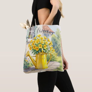 Bolso De Tela Las flores amarillas en el agua pueden ser persona