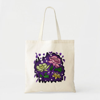 Bolso De Tela Las Flores Bajo El Cielo Nocturno