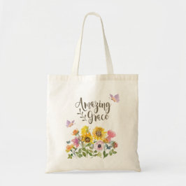 Bolso De Tela Las flores de gracia y las mariposas son cristiana