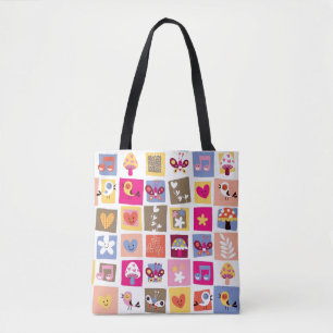 Bolso De Tela las flores lindas, pájaros, corazones ajustan el