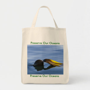 Bolso De Tela Las frondas de oro, preservan los océanos