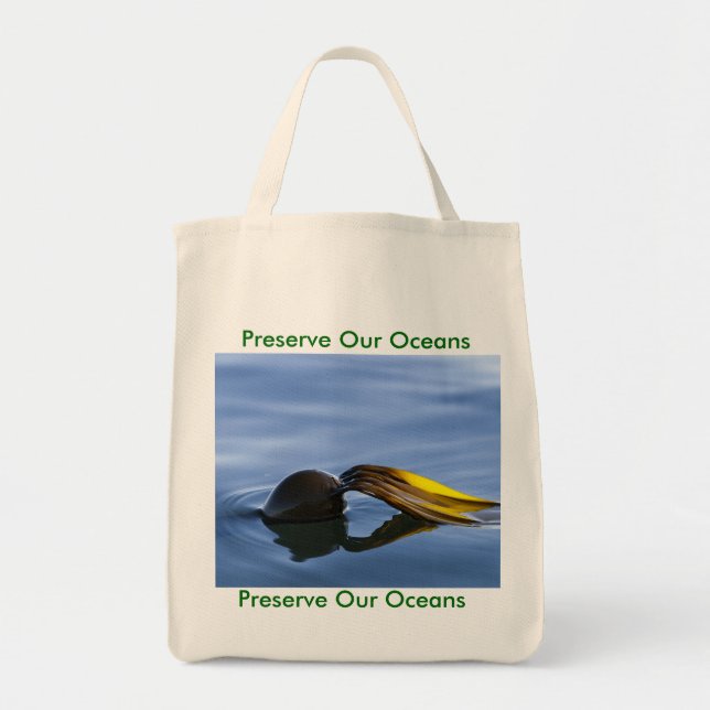 Bolso De Tela Las frondas de oro, preservan los océanos (Frente)