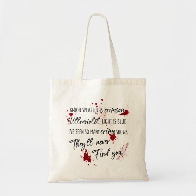 Bolso De Tela Las Fuentes De Sangre Son Rojas Crimson | Misterio (Frente)