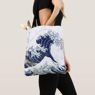 Bolso De Tela Las grandes olas de Hokusai en Kanagawa