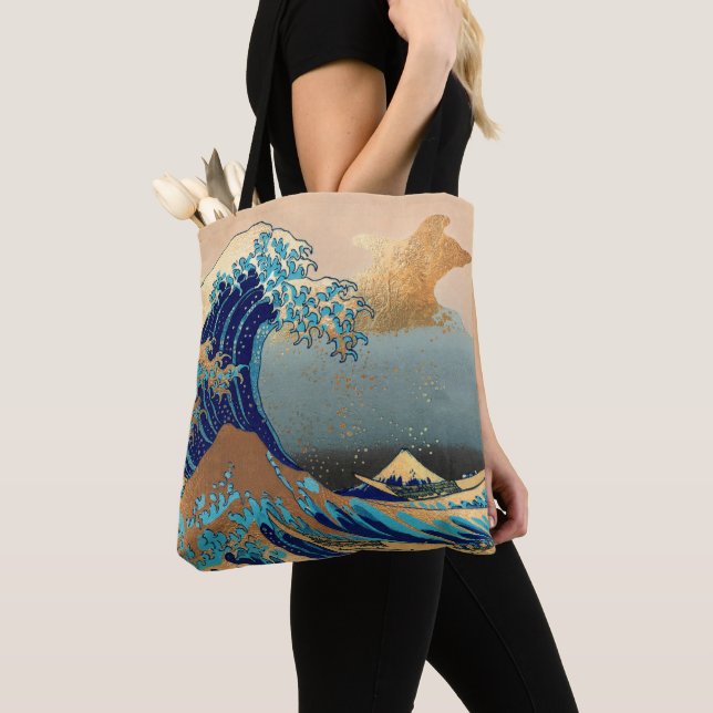 Bolso De Tela Las grandes olas de Kanagawa (Detalle)