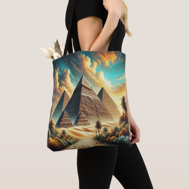 Bolso De Tela Las grandes pirámides de Giza Egipto viajan (Detalle)
